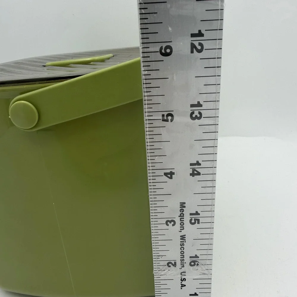 Press Type 48 Grid Ice Cube Tray Storage Bin Set Green Portable‎ Handle Drawer